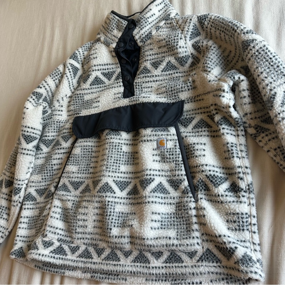 Carhartt Black and Gray Geometric Sweater